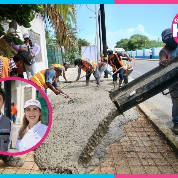 Avanza construcción de banquetas en prolongación Rueda Medina