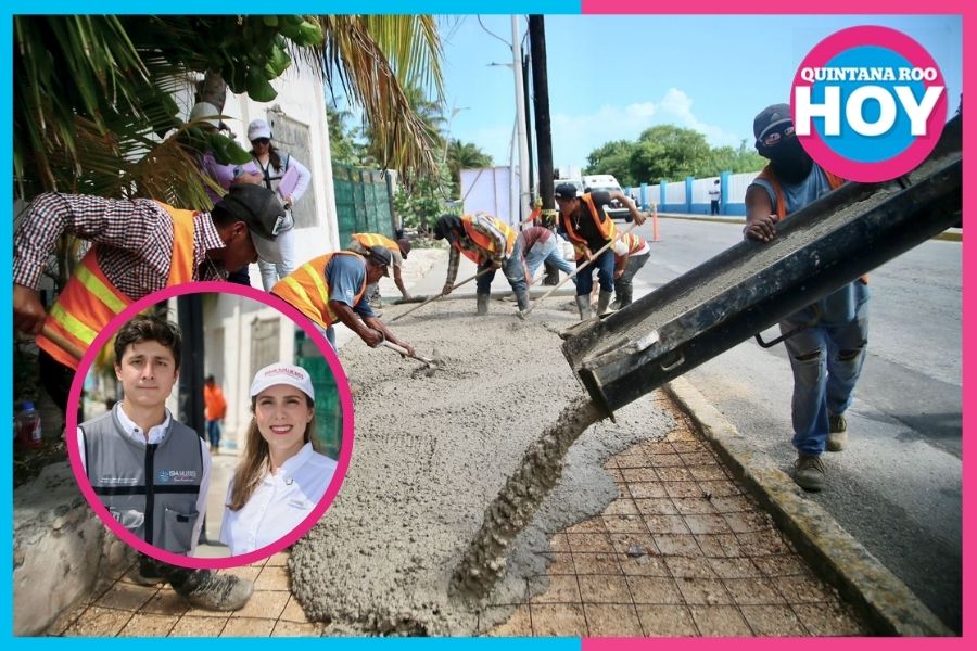 Avanza construcción de banquetas en prolongación Rueda Medina