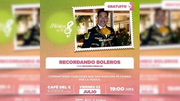Eduardo Hidalgo ofrecerá concierto de boleros gratis en Cancún este 3 de julio