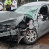 choque entre autobús ADO y automóvil en Cancún