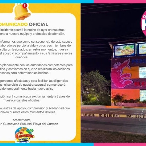 Cierran Camarón Guasaveño tras ataque armado en Playa del Carmen