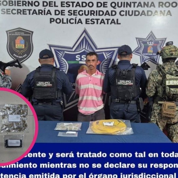 Detienen a presunto narcomenudista en Playa del Niño de Cancún