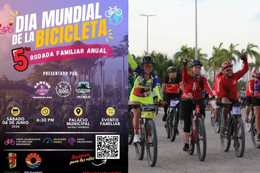 Anuncian Quinta Rodada Familiar Nocturna por Día de la Bicicleta