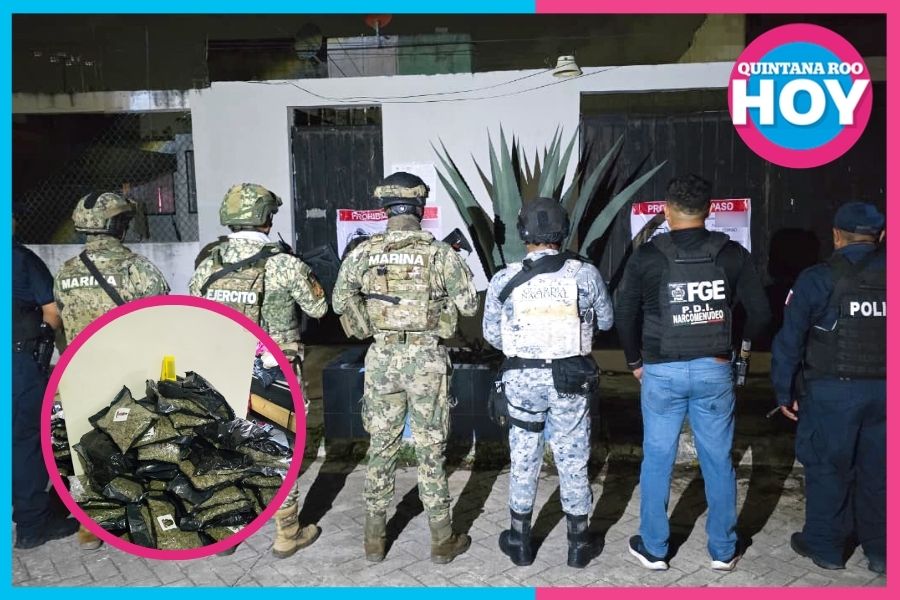 Aseguran cargamento de 166 kilos de marihuana durante cateo