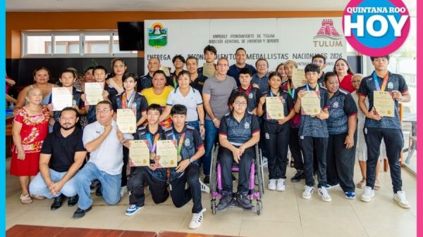 Tulum reconoce a deportistas por histórico medallero de 21 preseas