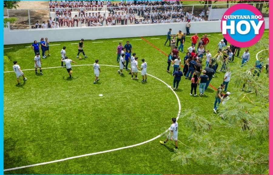 Diego Castañón inaugura cancha rehabilitada en Chanchén Primero