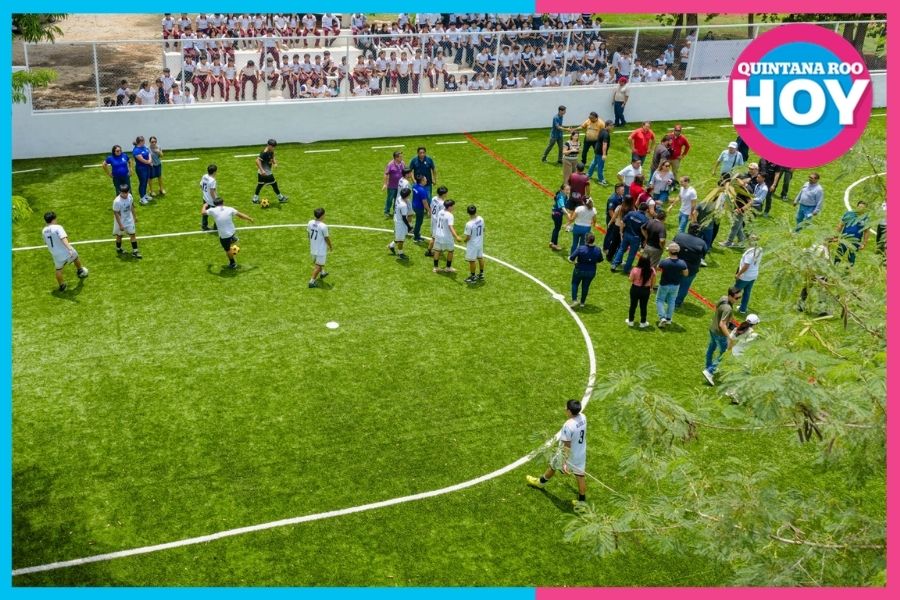 Diego Castañón inaugura cancha rehabilitada en Chanchén Primero