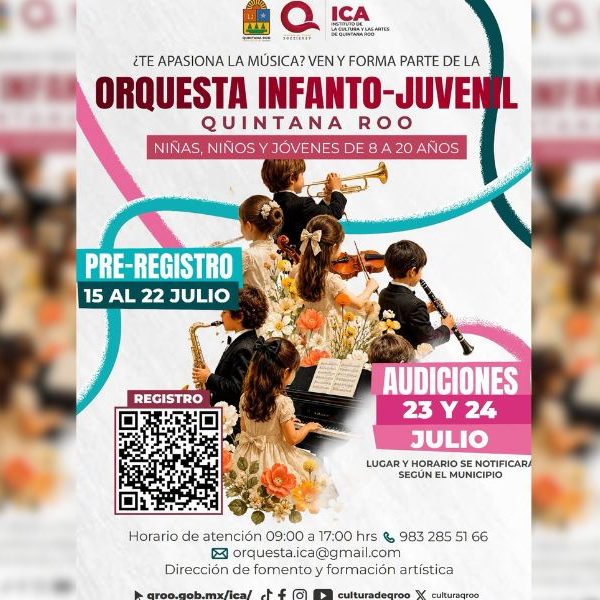 Abren convocatoria para la Orquesta Infanto-Juvenil Quintana Roo