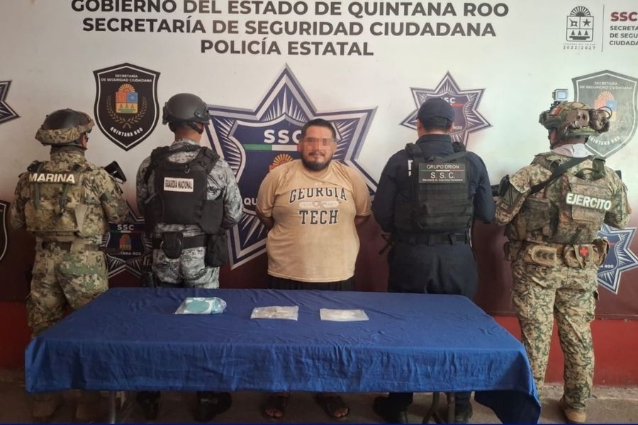 Detienen a presunto distribuidor de droga durante operativo