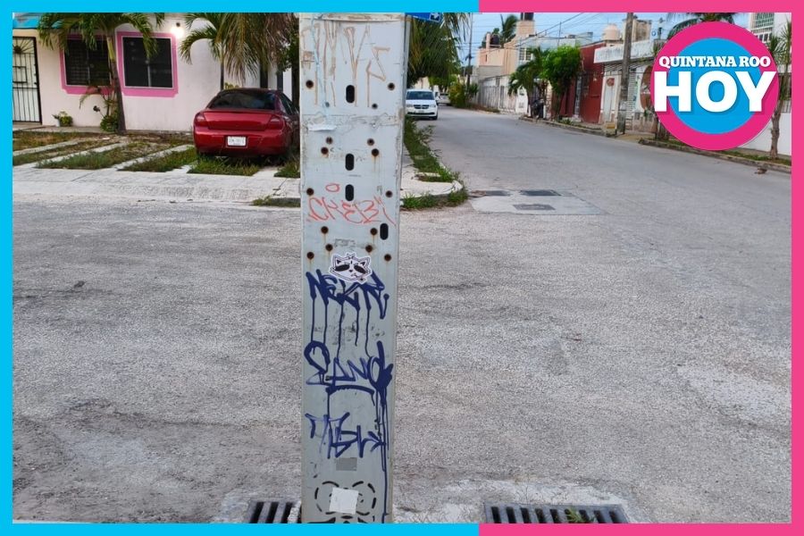 Graffitis invaden calles y mobiliario urbano en Cancún