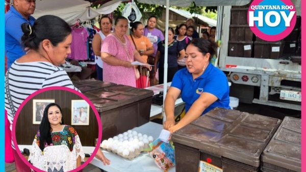 Apoyan economía familiar con productos básicos en Puerto Morelos