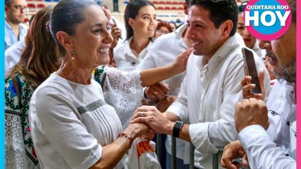 Renán Sánchez acompaña a Sheinbaum en gira por Quintana Roo