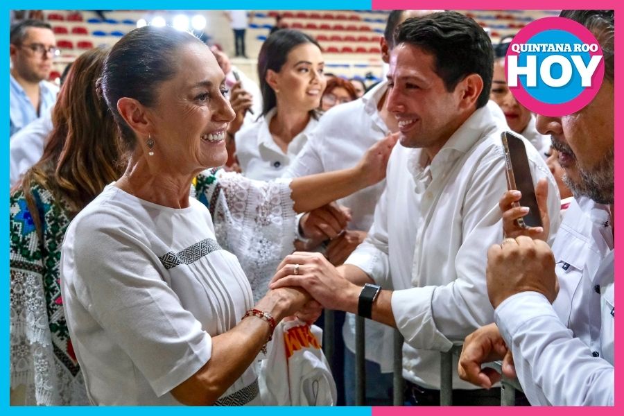 Renán Sánchez acompaña a Sheinbaum en gira por Quintana Roo