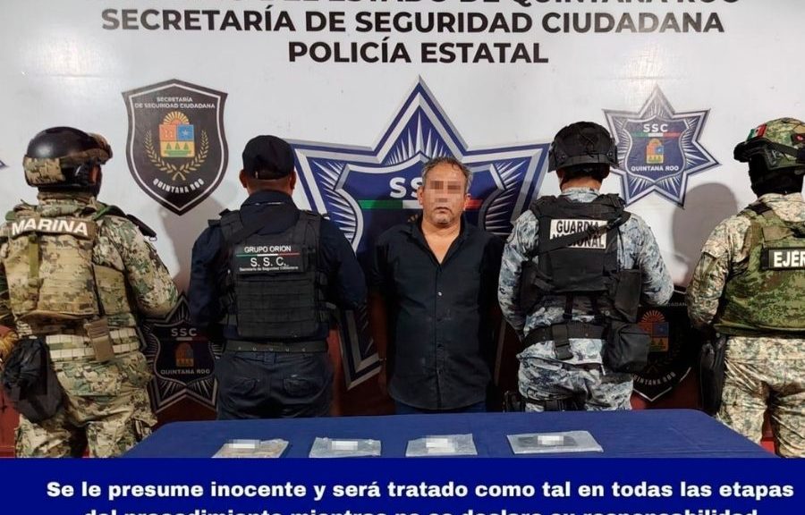 Detienen a sexagenario con drogas tras operativo en Cancún