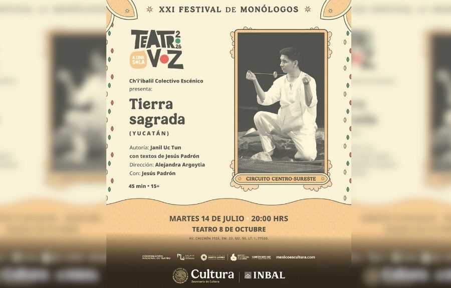 Tierra sagrada llega al Festival de Monólogos en Cancún