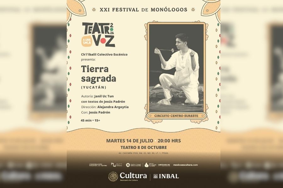 Tierra sagrada llega al Festival de Monólogos en Cancún