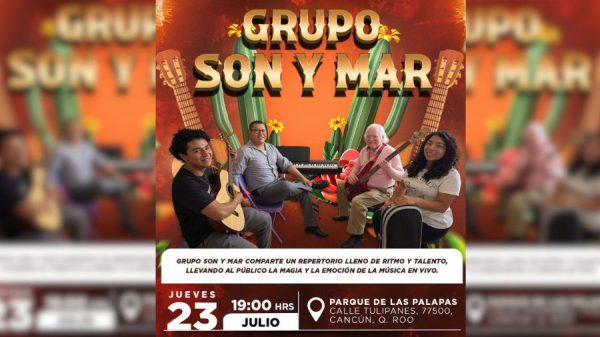 Grupo Son y Mar pondrá a bailar el Parque de las Palapas