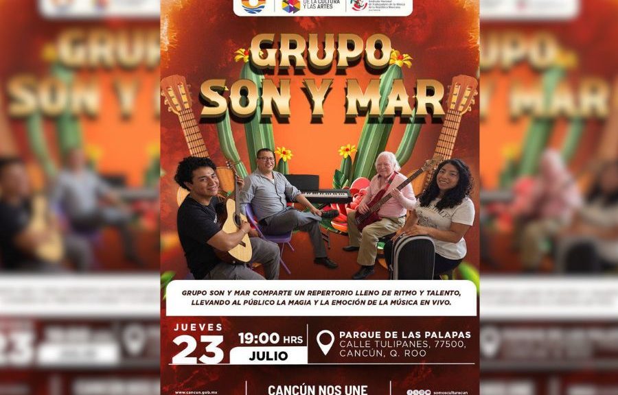 Grupo Son y Mar pondrá a bailar el Parque de las Palapas