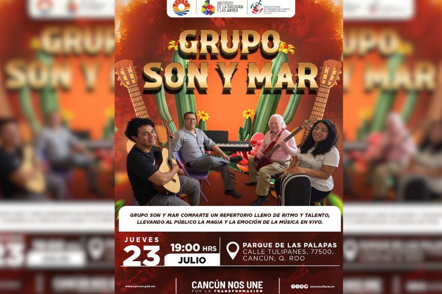 Grupo Son y Mar pondrá a bailar el Parque de las Palapas