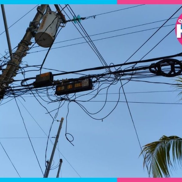 Cableado muerto, un riesgo que crece en calles de Quintana Roo