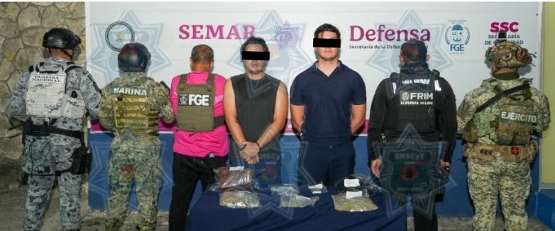 Dos sujetos detenidos por presunto narcomenudeo en la Supermanzana 3