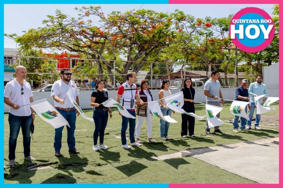 Diego Castañón inicia la rehabilitación de la cancha de fútbol rápido