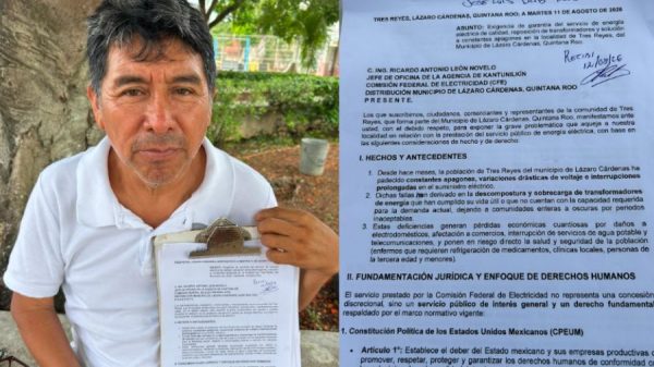 Habitantes de Tres Reyes exigen a CFE solución a constantes apagones