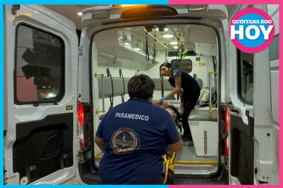 Pareja derrapa en motocicleta y resulta lesionada en Isla Mujeres