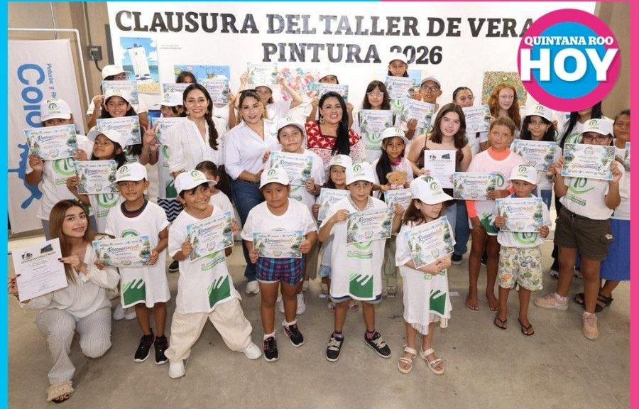 38 participantes concluyen Taller de Pintura en Puerto Morelos