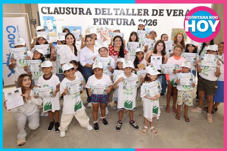 38 participantes concluyen Taller de Pintura en Puerto Morelos