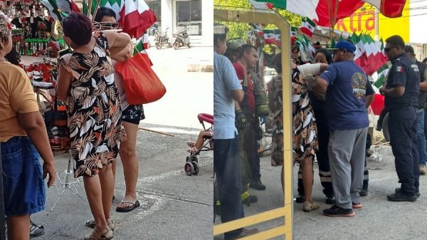 Fierro de puesto ambulante hiere a mujer