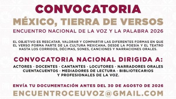 “México, Tierra de Versos” abre convocatoria nacional