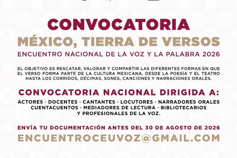 “México, Tierra de Versos” abre convocatoria nacional