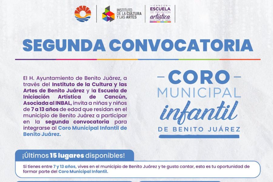 Abren convocatoria para el Coro Infantil de Cancún