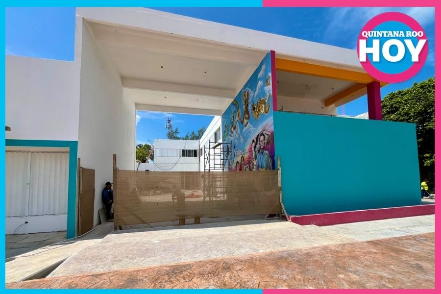 Nueva Casa de la Cultura alcanza 70% de avance en Isla Mujeres