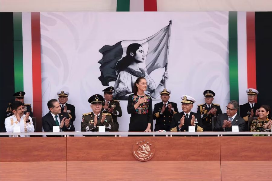 Claudia Sheinbaum conmemora a los niños héroes de Chapultepec