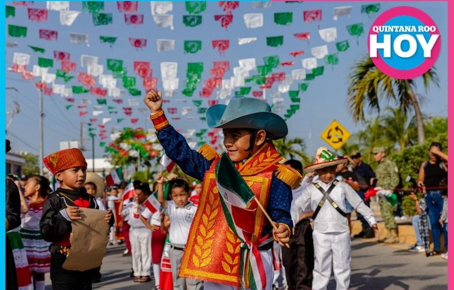 Tulum celebra la independencia con desfile y fortalece valores cívicos
