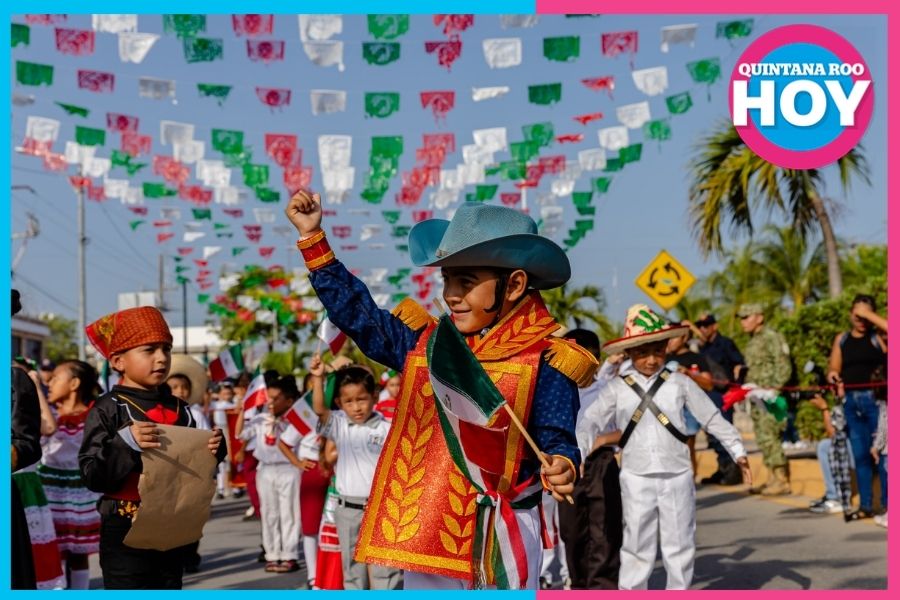 Tulum celebra la independencia con desfile y fortalece valores cívicos