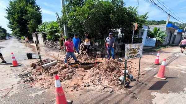 José María Morelos queda sin agua por ruptura de tubería