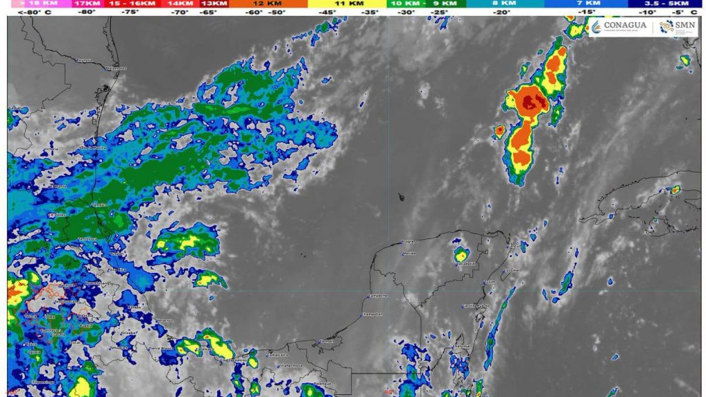 Lluvias fuertes y calor de hasta 37 grados en Quintana Roo