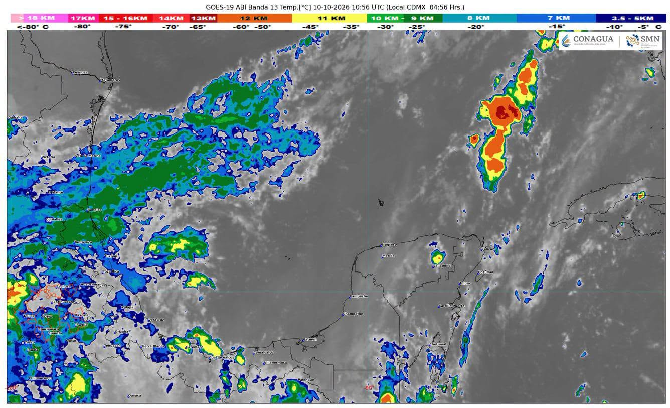 Lluvias fuertes y calor de hasta 37 grados en Quintana Roo