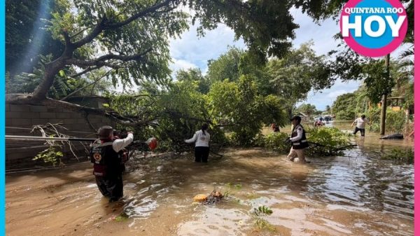 Lluvias en Bacalar dejan afectaciones y en Chetumal encharcamientos