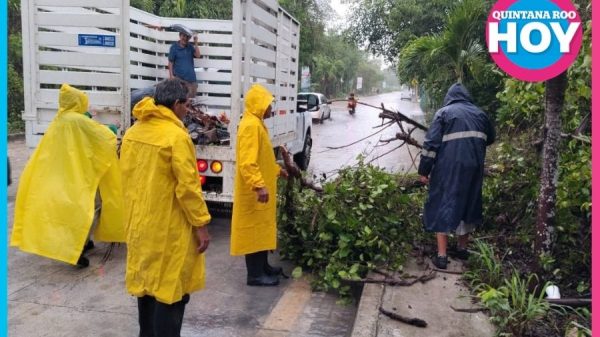 Puerto Morelos refuerza atención por lluvias y encharcamientos