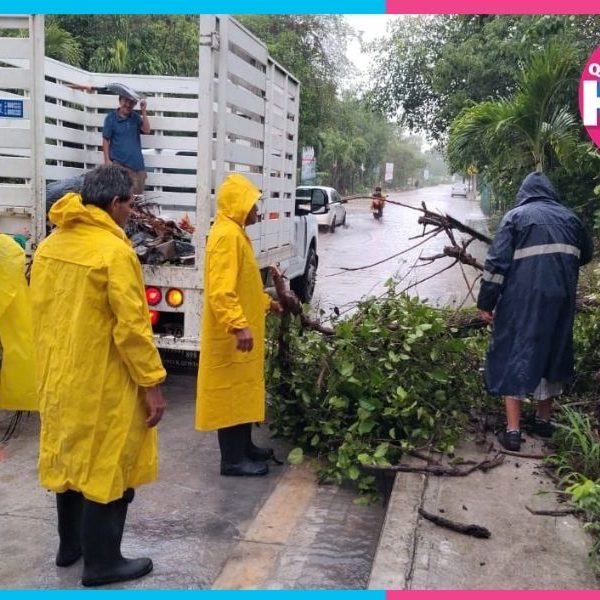 Puerto Morelos refuerza atención por lluvias y encharcamientos