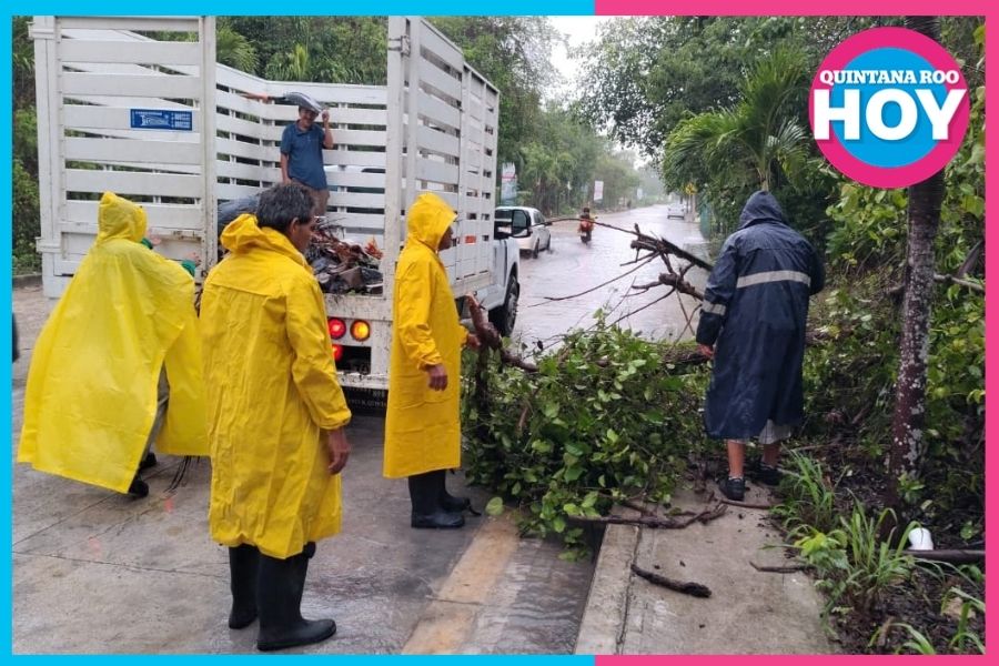 Puerto Morelos refuerza atención por lluvias y encharcamientos