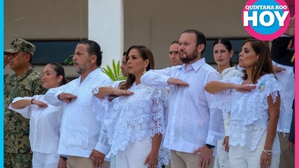 52 aniversario de Quintana Roo inicia con izamiento de bandera