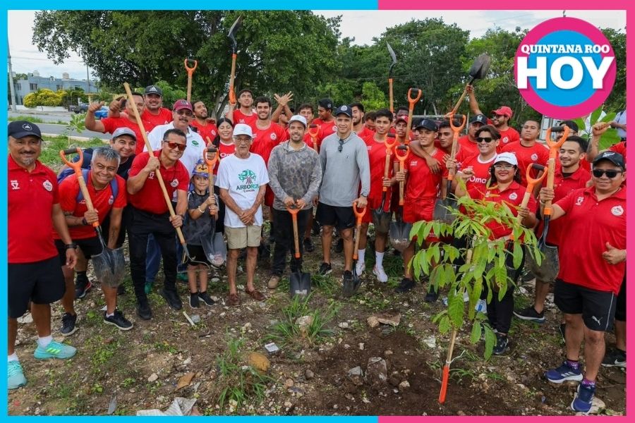 Arboriza Cancún suma árboles en avenida 20 de Noviembre