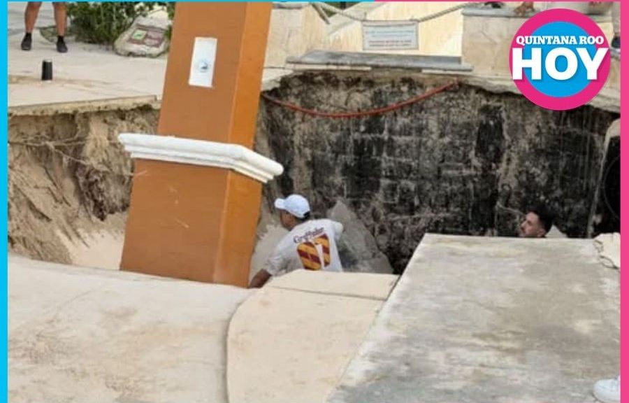 Cuatro huéspedes caen en socavón del hotel Occidental Cozumel