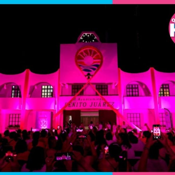 Benito Juárez se pinta de rosa contra el cáncer de mama