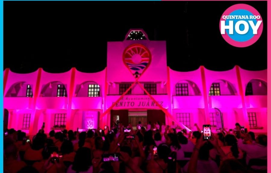 Benito Juárez se pinta de rosa contra el cáncer de mama